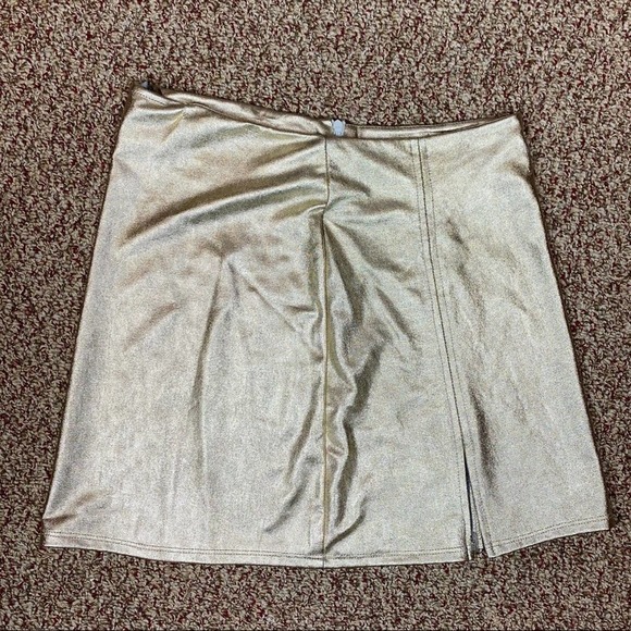 Forever 21 Gold Skirt - Picture 1 of 5